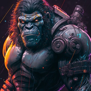Cyber Gorilla - Etsy