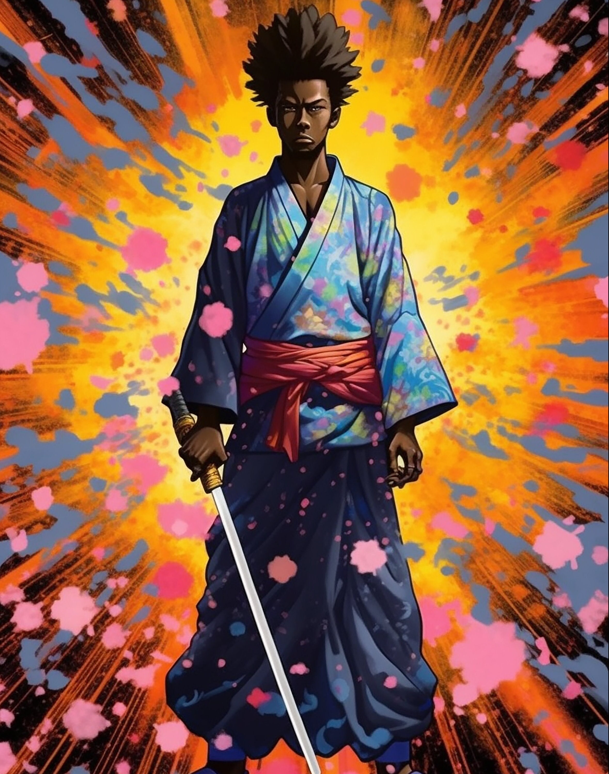 Afro Samurai  Afro samurai, Samurai anime, Samurai art