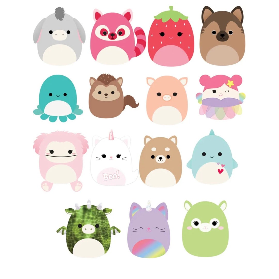 Squishmallows Sticker Pack of 15 Stickers - Etsy