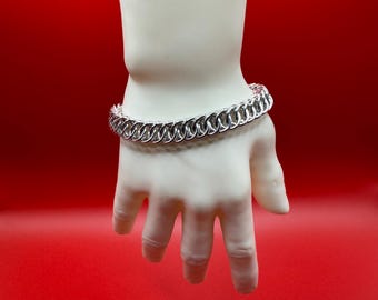 Bright Aluminum 4-in-1 Half Persian Chainmail Bracelet  - 8.5"