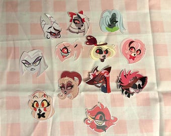 Hazbin Hotel Ladies Vinyl Stickers (Charlie, Vaggie, Lilith, Helsa, Niffty, Mimzy, Molly)