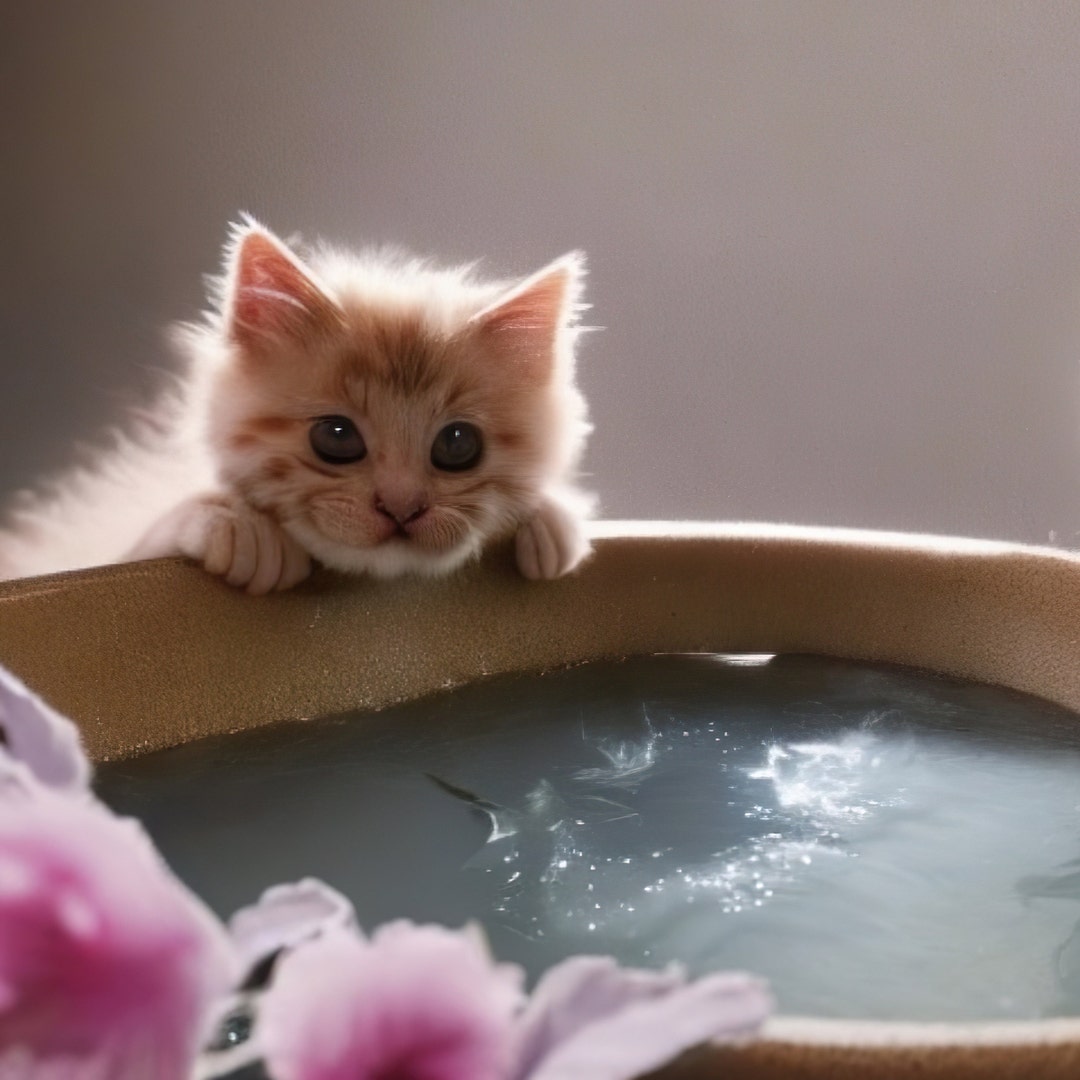 Cat Art Bathroom Art Bathroom Cat Art Bathroom Pet Decor Etsy