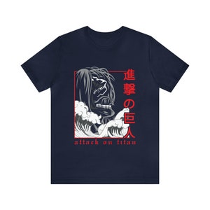 Anime Japanese T-Shirt | Manga Shirt | Anime Graphic Tees | Cool Anime Shirt | Anime Clothing | Japanese T-Shirt | Otaku Gift Navy