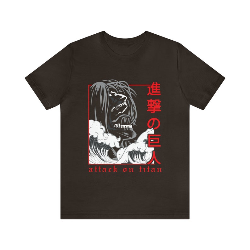 Anime Japanese T-Shirt | Manga Shirt | Anime Graphic Tees | Cool Anime Shirt | Anime Clothing | Japanese T-Shirt | Otaku Gift Brown