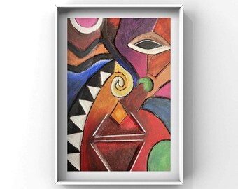 Abstract acrylic, Drawing wall art, Pencil, Digital download, Wall Decort, Modern home decoration, digital wall art, wall art design, decor.