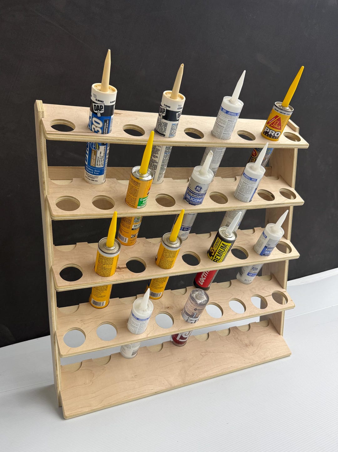 Caulk Rack, Caulk Holder / Organizer, Floor Standing or Wall Mount ...