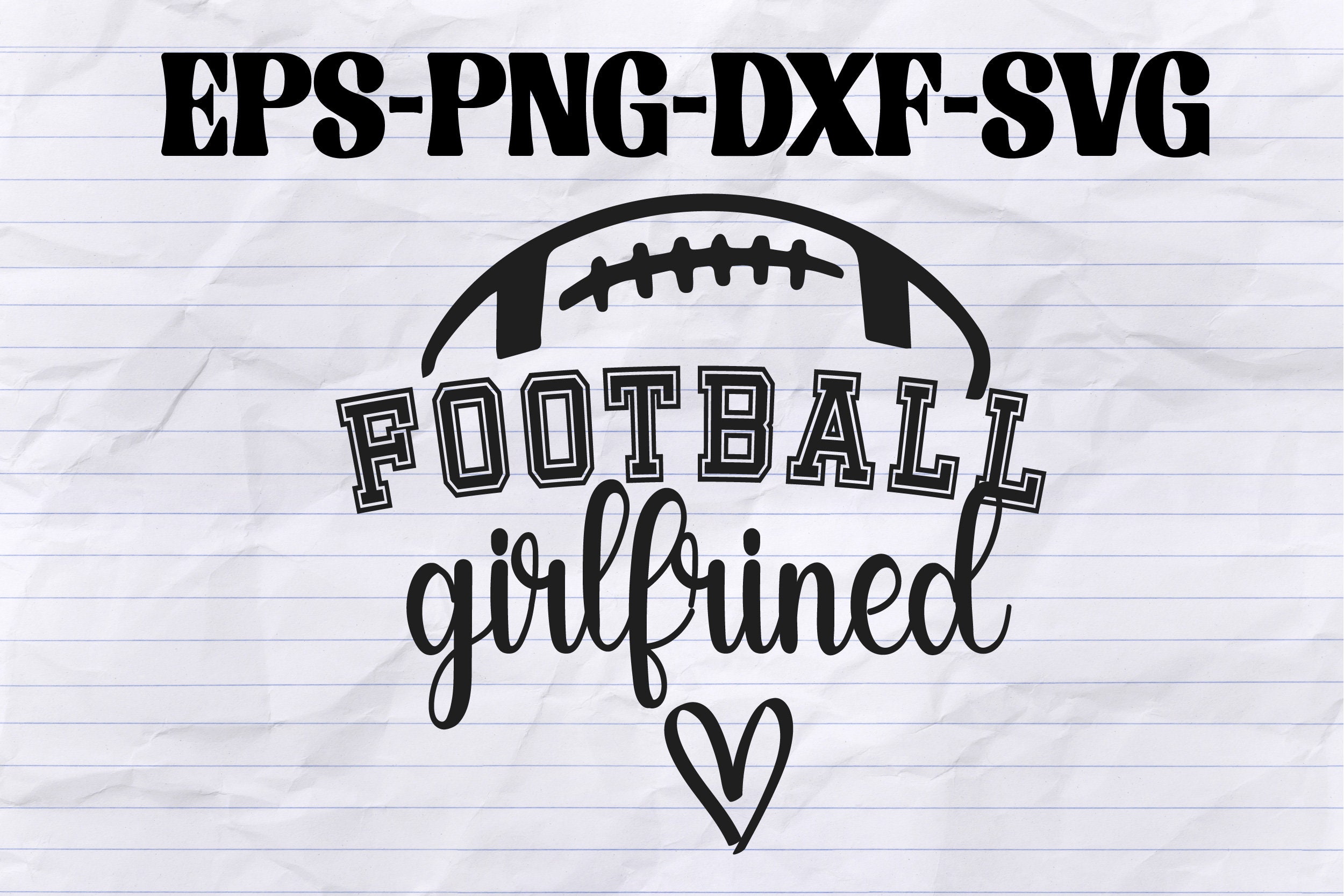 Football Girlfriend Svg Heart Svg Football Gift Shirt Etsy Ireland