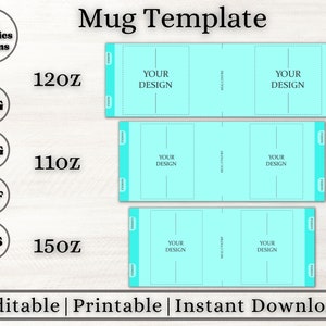 Becher Vorlage, 11 Unzen Becher Vorlage, 12 Unzen Becher Vorlage, 15 Unzen Becher Vorlage, Becher Vorlage SVG BUNDLE, Becher Vollwrap-Vorlage, Kaffeetasse-Vorlage