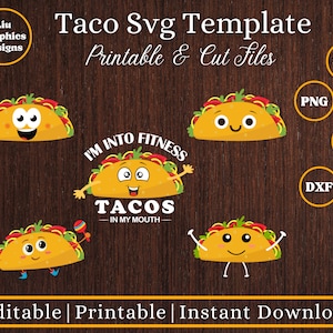 Taco Svg, Taco Svg bundel, Taco Party, grappige Svg, Mexicaans eten Svg, digitale download, Taco Clipart, Taco Shirt, Instant Download