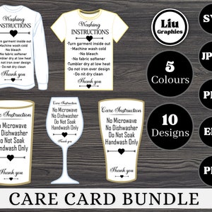 Puede incluir: Un conjunto de 10 diseños de tarjetas de cuidado para ropa y otros artículos. Los diseños incluyen instrucciones de lavado, secado y cuidado. Los diseños están disponibles en 5 colores. Los diseños están disponibles en los formatos SVG, JPEG, PNG, EPS y PDF.