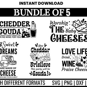 Tabla de charcutería SVG, paquete SVG de tabla de charcutería divertida, archivos de grabado de tabla de charcutería, juegos de palabras de queso svg, tabla de quesos svg