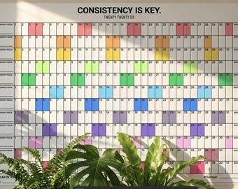 2026 Wall Planner Calendar, Year at a Glance Wall Calendar, Extra Large Monthly Planner Poster, Matte Wall Chart, Big Calendar