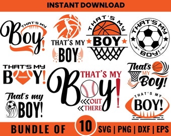 That's My Boy Vector Svg, Mama's Little Man Svg, Football Mom SVG Files, Basketball Quote Svg, Digital download