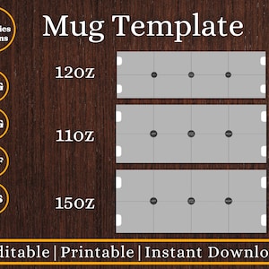 Becher Vorlage, 11 Unzen Becher Vorlage, 12 Unzen Becher Vorlage, 15 Unzen Becher Vorlage, Becher Vorlage SVG BUNDLE, Becher Voll Wrap Vorlage, Kaffeetasse Vorlage