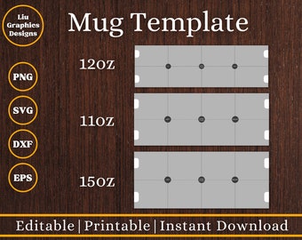 Mug Template, 11oz Mug Template, 12oz Mug Template, 15oz Mug Template, Mug Template Svg BUNDLE, Mug Full Wrap Template, Coffee Cup Template