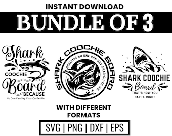 Shark Coochie Board svg Bundle, Cutting Board Svg, Shark Coochie Svg, Engraving Svg, Kitchen Svg, Svg Files For Cricut, Shark Coochie Board