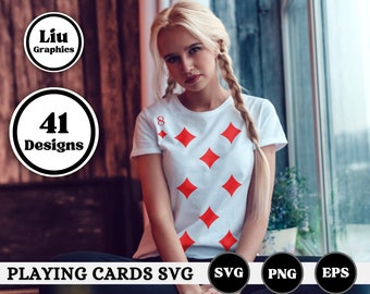 Playing Cards Svg, Matching Poker Cards Svg, Poker Cards svg, Shirt Svg, PNG, SVG, EPS, Card Suits Svg, Cards Clip Art, Digital download