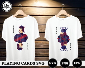 Playing Cards Svg, Full Deck Playing Cards, Poker Cards svg, Shirt Svg, PNG, SVG, EPS, Card Suits Svg, Cards Clip Art, Digital download