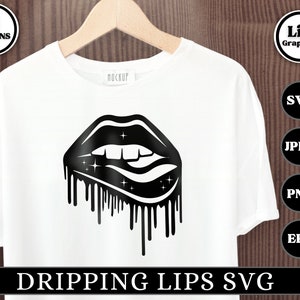 Dripping Lips Svg - Lips Svg - Lips Print Svg - Red Lips Svg - Dripping Lips Svg - Mouth Svg
