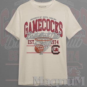 ヴィンテージ サウスカロライナ バスケットボール ユニセックス ヘビーコットンTシャツ