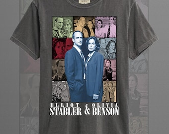 Elliot Stabler and Olivia Benson Eras tour Unisex Softstyle T-Shirt ID