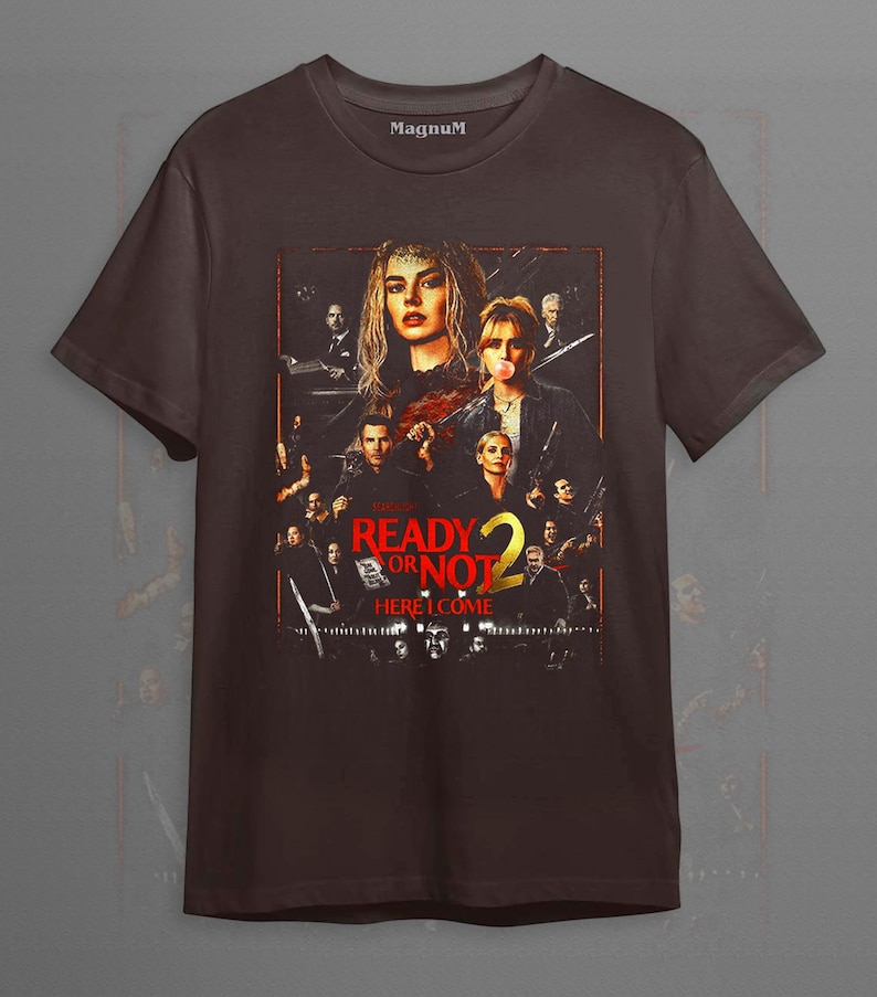 Ready or Not 2 Here I Come 2026 Horror Comedy Movie T-Shirt | Soft Cotton DTG Print Tee | Gift for Horror Fans FD image 4
