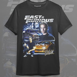 Maglietta Paul Walker Fast & Furious - Maglietta del film Fast and Furious - Merchandising Fast and Furious - Maglietta Paul Walker