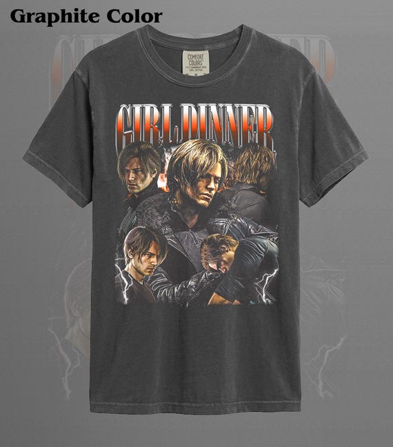 Girl Dinner Leon Kennedy T-shirt | Resident Evil Fan Tee | Gaming