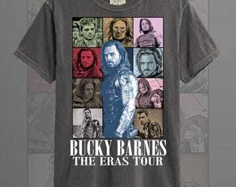 Camiseta unissex de tecido macio Sebastian Stan Bucky Barnes The Eras tour ID