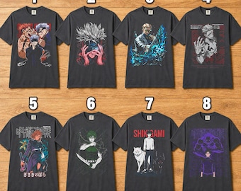 Camiseta Comfort Colors de la colección de anime Jujutsu Kaisen