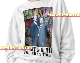 Elliot Stabler and Olivia Benson Eras tour Unisex Softstyle sweatshirt