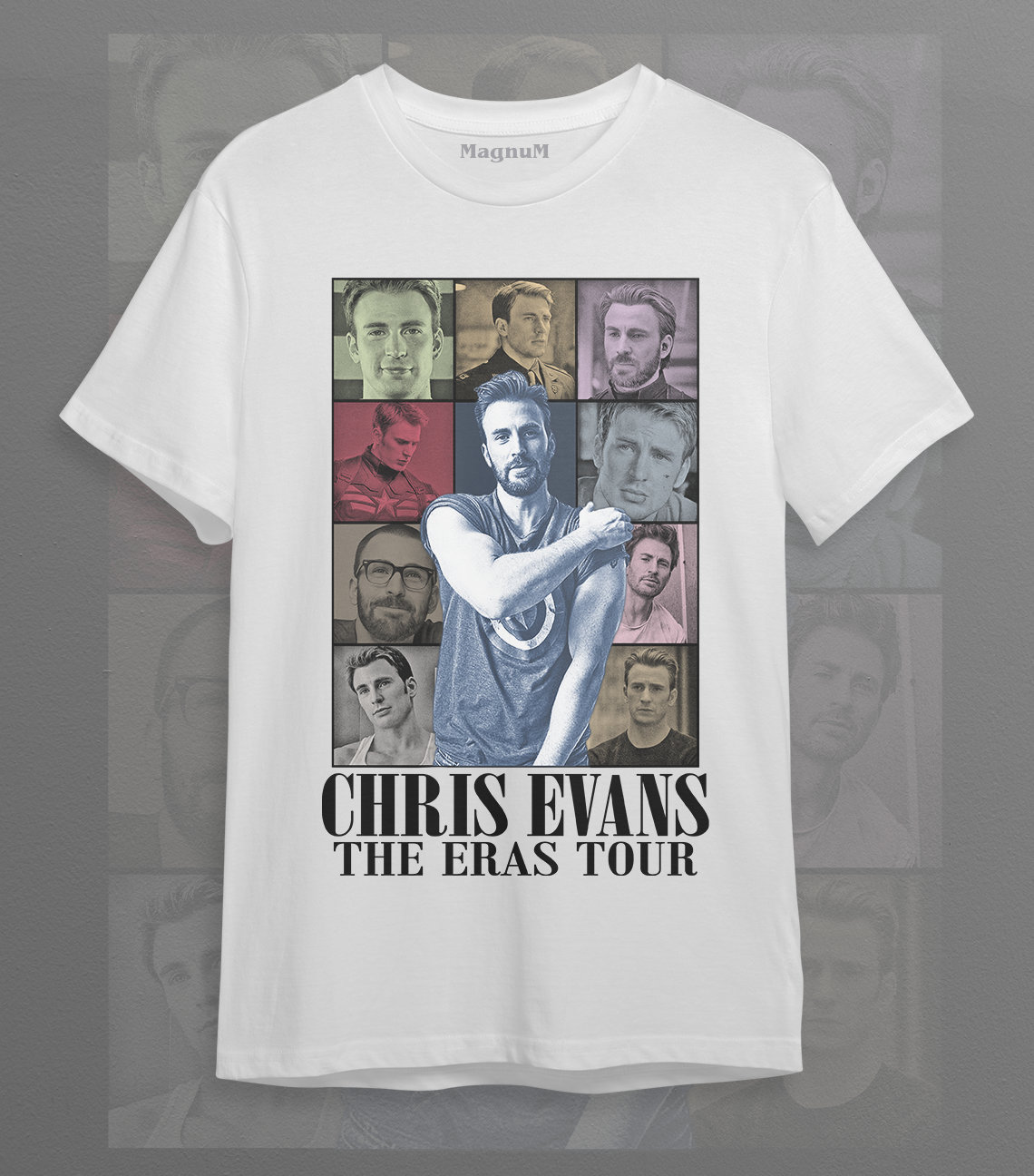 Actor @chrisevans wears our Park t-shirt in French Navy to