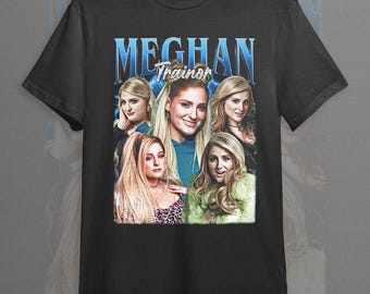 Camiseta Meghan Trainor, Camiseta com estampa da cantora e compositora americana, Camiseta para fãs da estrela pop, Roupa para show, Presente, Camiseta com estampa retrô.