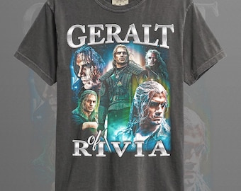 Geralt of Rivia Vintage Unisex Shirt - Vintage Geralt of Rivia TShirt Gift For Him and Her - Geralt of Rivia 90s retro design graphic tee ID