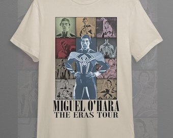 Camiseta unissex de tecido macio Miguel Ohara Spider-Man Verse The Eras Tour ID