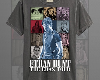 Koszulka unisex z nadrukiem Tom Cruise Ethan Hunt The Eras Tour z logo Softstyle
