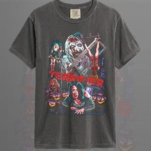 Vintage Terrifier Scary Clown Horror Movie unisex t-shirt - Limited Terrifier Movie tshirt - Gifts For Men and Women - Halloween tee ID