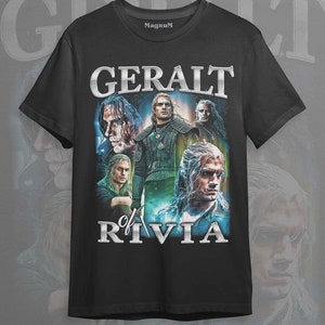 Geralt of Rivia Vintage Unisex Shirt - Vintage Geralt of Rivia TShirt Gift For Him and Her - Geralt of Rivia 90s retro design graphic tee