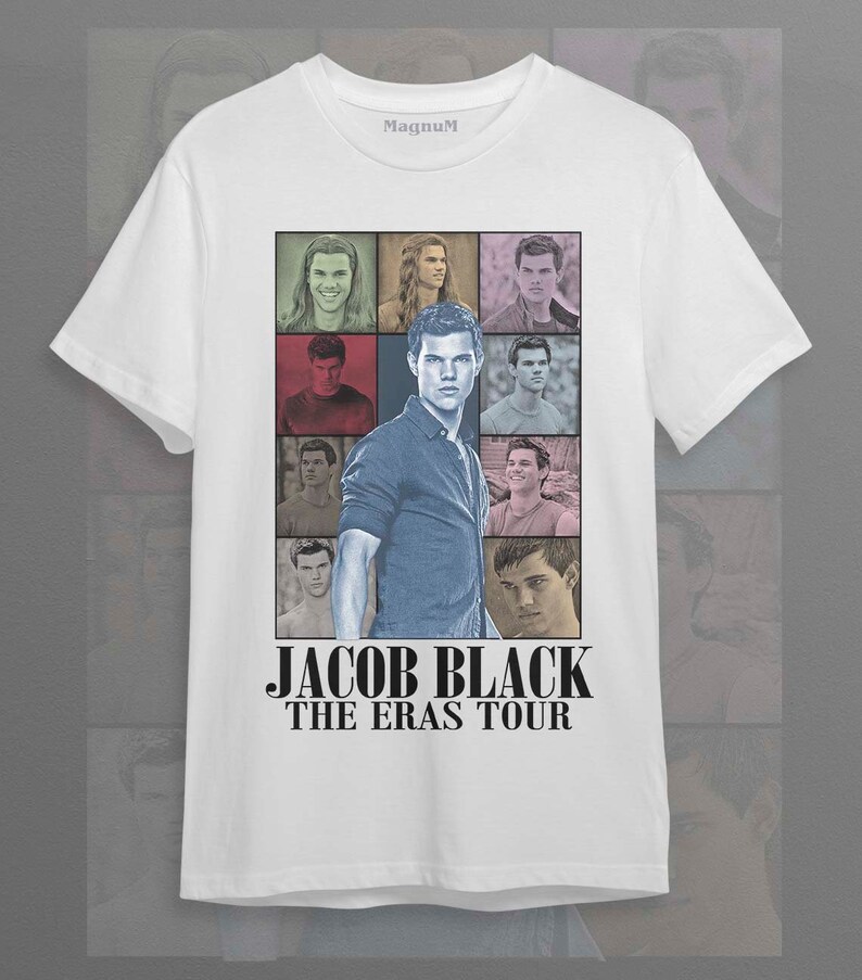 Jacob Black - Turnê Eras de Taylor Lautner, Lobisomem, Camiseta Unissex Softstyle ID White