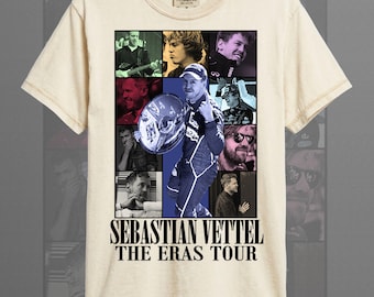 Sebastian Vettel F1 Champion Graphic Tee, Motorsport Fan Apparel Eras TourID