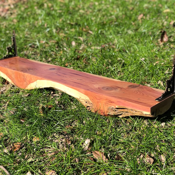 Cedar Wall Shelf Etsy