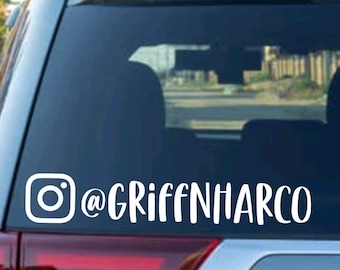 Instagram Decal | Custom Decal | Instagram Sticker | Instagram Bumper Sticker | Insta Sticker | Social Media | Bumper Sticker | Insta Vinyl