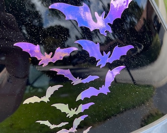 Bat Decal | Flying Bats Car Decal | Goth Car Accessories | Spooky Bats | Goth Car Decor | Goth Car Decal | Halloween Decals For Cars