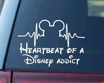 Disney Sticker | Disney Parks Sticker | Disney World | Disneyland | Epcot | Magic Kingdom | Hollywood | Disney Heartbeat | Disney Car Decal