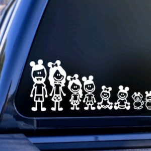 Disney Stick Figure Family Car Decal | Disney Family | Disney Parks | Disney World | Disneyland | Car Decal | Family Stickers | Stick Figure