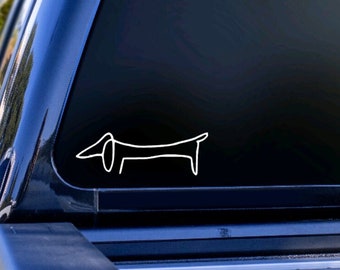 Picasso Wiener Dog Car Decal | Dog Car Decal | Personalized Decal | Wiener Dog Decal | Car Decal |