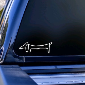 Picasso Wiener Dog Car Decal | Dog Car Decal | Personalized Decal | Wiener Dog Decal | Car Decal |