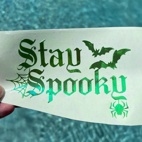 Stay Spooky | Spider Web Stay Spooky Decal | Halloween Decal | Gothic Sticker | Goth Sticker | Gothic Decal | Spooky Sticker | Spooky Girl