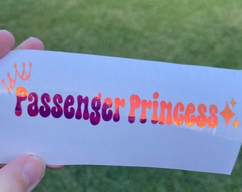 Passenger Princess Car Decal | Passenger Princess | /Passenger Sticker | Girlfriend Sticker | Passenger Sticker for Wife | Passenger Decal