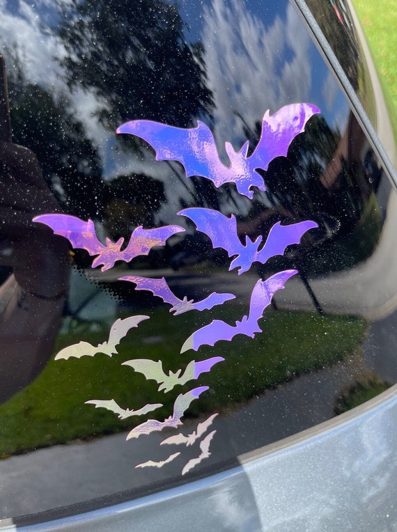 Bat Decal | Flying Bats Car Decal | Goth Car Accessories | Spooky Bats | Goth Car Decor | Goth Car Decal | Halloween Decals For Cars